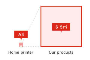 A3  Home printer  6.5 m2  Our products